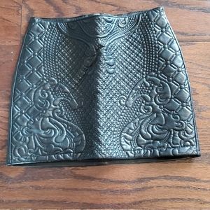Faux leather mini skirt